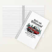 Retirement Travel Theme Classic Retro Car Rolling Notitieboek (Binnen)