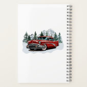 Retirement Travel Theme Classic Retro Car Rolling Notitieboek (Achterkant)