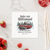 Retirement Travel Theme Classic Retro Car Rolling Servet (Insitu)