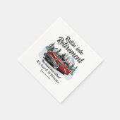 Retirement Travel Theme Classic Retro Car Rolling Servet (Hoek)