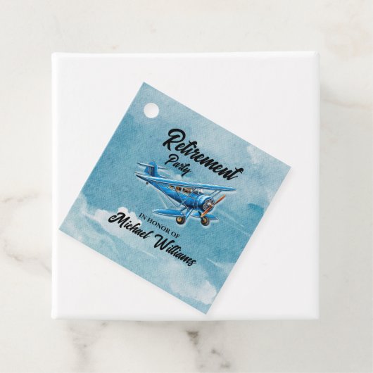 Retirement Travel Theme Party Plane Bedankjes Labels (In situ)