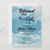 Retirement Travel Theme Party Plane  Kaart (Voorkant)
