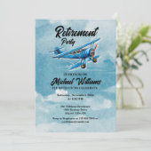 Retirement Travel Theme Party Plane  Kaart (Staand voorkant)