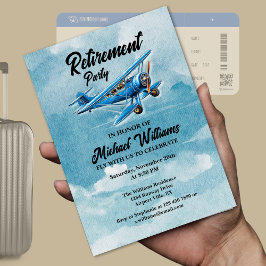 Retirement Travel Theme Party Plane  Kaart