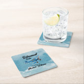 Retirement Travel Theme Party Plane  Kartonnen Onderzetters (Insitu)