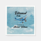 Retirement Travel Theme Party Plane  Servet (Voorkant)