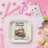 Retirement Travel Theme Party  Train Papieren Bordje (Feest)