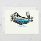 Retirement Travel Vintage auto woestijn feest Kaart (Achterkant)