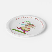 Retirement Ukraine Folk Art Woman Papieren Bordje (Gekanteld)