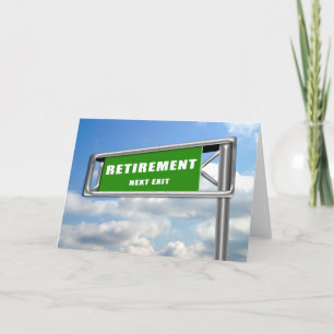 Retirement voor Highway Sign Kaart