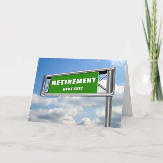 Retirement voor Highway Sign Kaart (Voorkant)