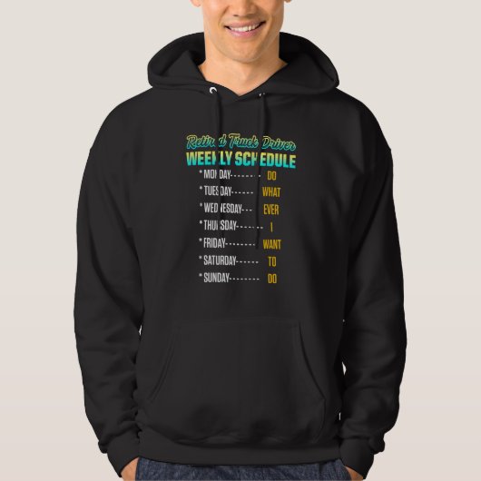 Retirement vrachtwagenchauffeur 4 hoodie (Voorkant)
