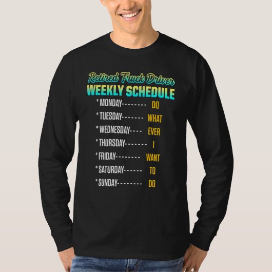 Retirement vrachtwagenchauffeur 4 t-shirt (Voorkant)