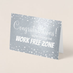 Retirement Work Free Custom Foil card Folie Kaarten