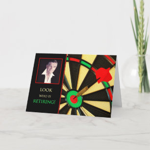 RETIRETIETINVITATIE - DART BOARD - FOTO INSERING