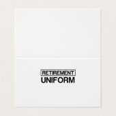 RETIRETIVERING UNIFORM VISITEKAARTJE (Buitenkant ongevouwen)