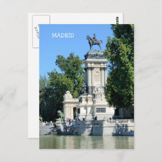 Retiro Park, Madrid, Spanje Briefkaart (Voorkant / Achterkant)