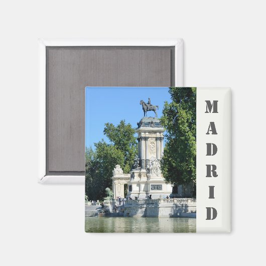 Retiro Park, Madrid, Spanje Magnet (Voorkant / Achterkant)