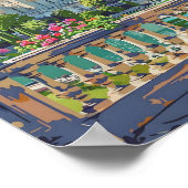 Retiro Park Madrid Spanje Vintage Travel Poster (Hoek)