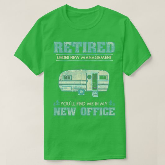 Retivering Funny Camping RV Caravan Gift Retiree N T-shirt (Design voorkant)