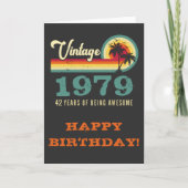  Reto Distress Birthday Aangepast jaar Kaart (Voorkant)