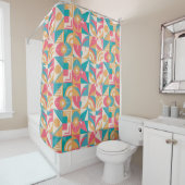 Reto Geometric Pattern Shower Curtain Douchegordijn (In situ)