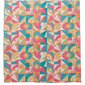 Reto Geometric Pattern Shower Curtain Douchegordijn (Voorkant)