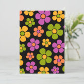 Reto jaren 1960 Style Mid Mod Bloemenpatroon Kaart (Staand voorkant)