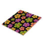 Reto jaren 1960 Style Mid Mod Bloemenpatroon Tegeltje (Zijkant)