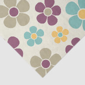 Reto jaren 1960 Style Mid Mod Floral Pattern Tissu Tissuepapier (Detail)