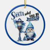 Reto Schattige kerstornament Keramisch Ornament (Voorkant)