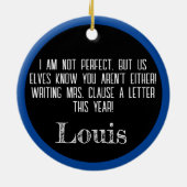 Reto Schattige kerstornament Keramisch Ornament (Achterkant)