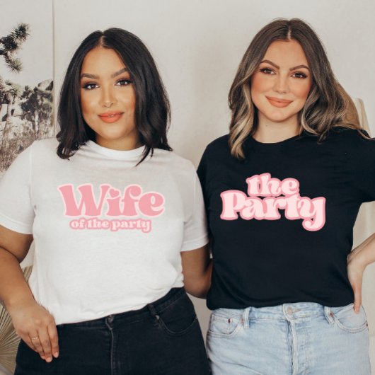 Reto Script Bachelorette Wife van de Partij T-Shir T-shirt