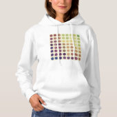 Retor Kleurrijke Cirkels Vrouwen Hoodie (Voorkant)