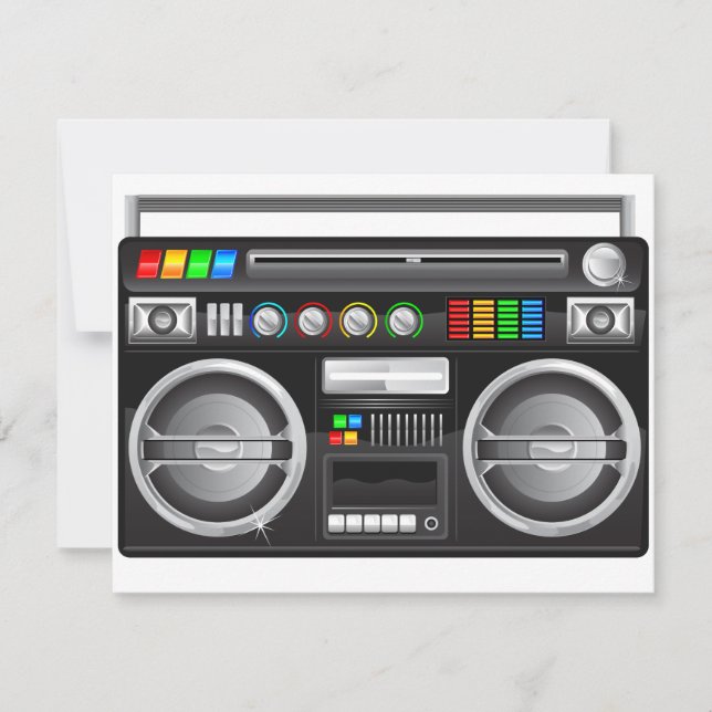 retoradio boombox grafisch (Voorkant)