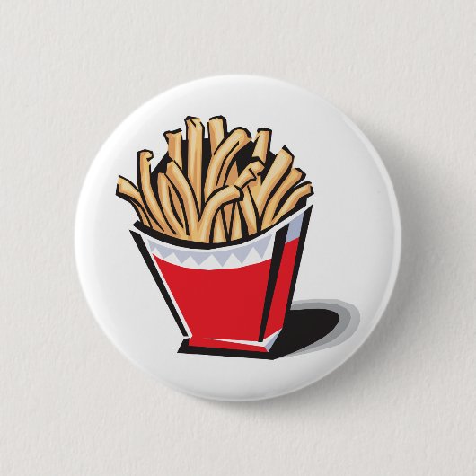 retorische Franse frietjes ontwerp Ronde Button 5,7 Cm (Voorkant)