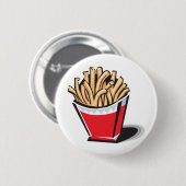 retorische Franse frietjes ontwerp Ronde Button 5,7 Cm (Voorkant /achterkant)