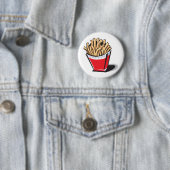 retorische Franse frietjes ontwerp Ronde Button 5,7 Cm (In situ)