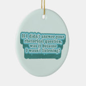 Retorische vragen Grappige grammatica Keramisch Ornament (Rechts)