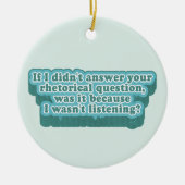 Retorische vragen Grappige grammatica Keramisch Ornament (Voorkant)