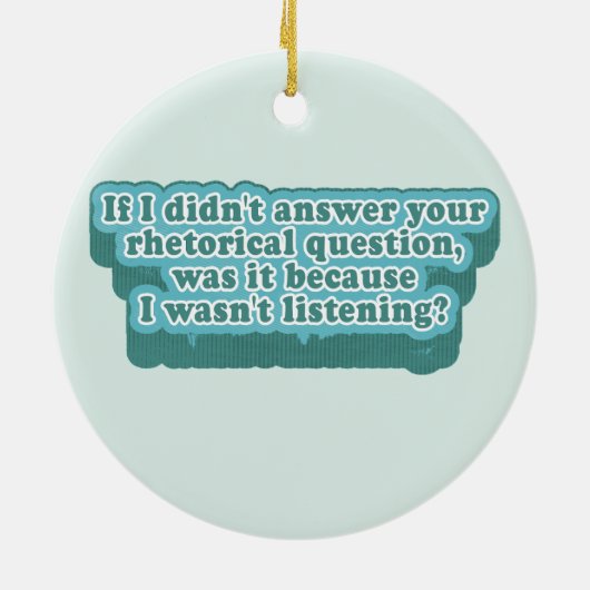 Retorische vragen Grappige grammatica Keramisch Ornament (Achterkant)