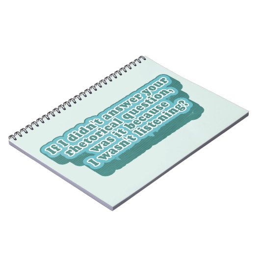 Retorische vragen Grappige grammatica Notitieboek (Linkerzijde)