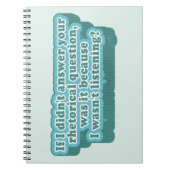 Retorische vragen Grappige grammatica Notitieboek (Voorkant)