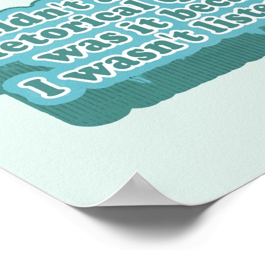 Retorische vragen Grappige grammatica Poster (Hoek)