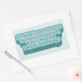 Retorische vragen Grappige grammatica Rechthoekige Sticker (Envelop)