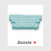 Retorische vragen Grappige grammatica Sticker (Vel)