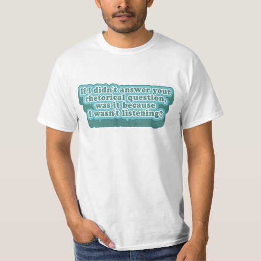 Retorische vragen Grappige grammatica T-shirt (Voorkant)