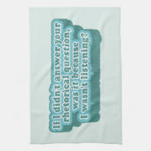 Retorische vragen Grappige grammatica Theedoek (Verticaal)