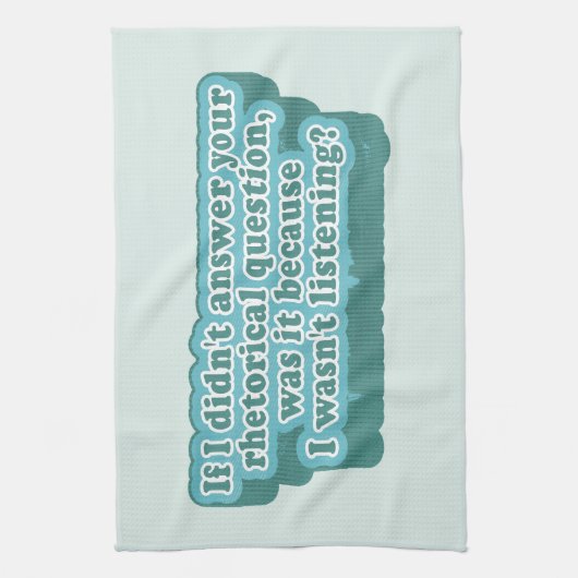 Retorische vragen Grappige grammatica Theedoek (Verticaal)