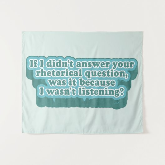 Retorische vragen Grappige grammatica Wandkleed (Voorkant (horizontaal))